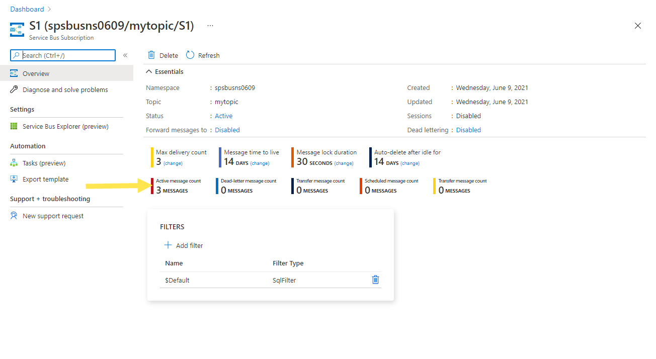 Get started with Azure Service Bus topics (.NET) - Azure Service Bus |  Microsoft Learn