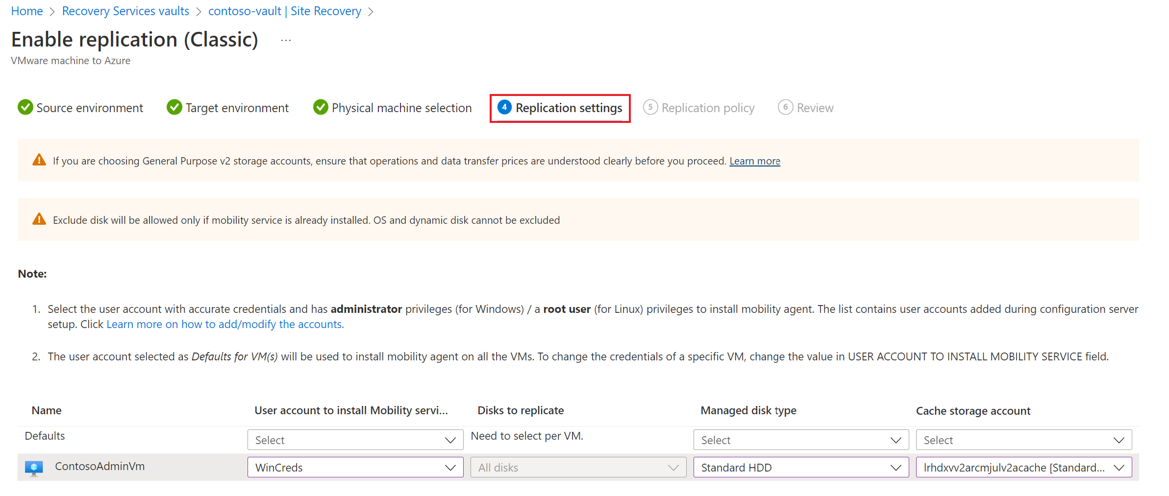 Set up disaster recovery of physical on-premises servers with