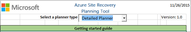 Screenshot of the Select a planner type option, with Detailed Planner selected.