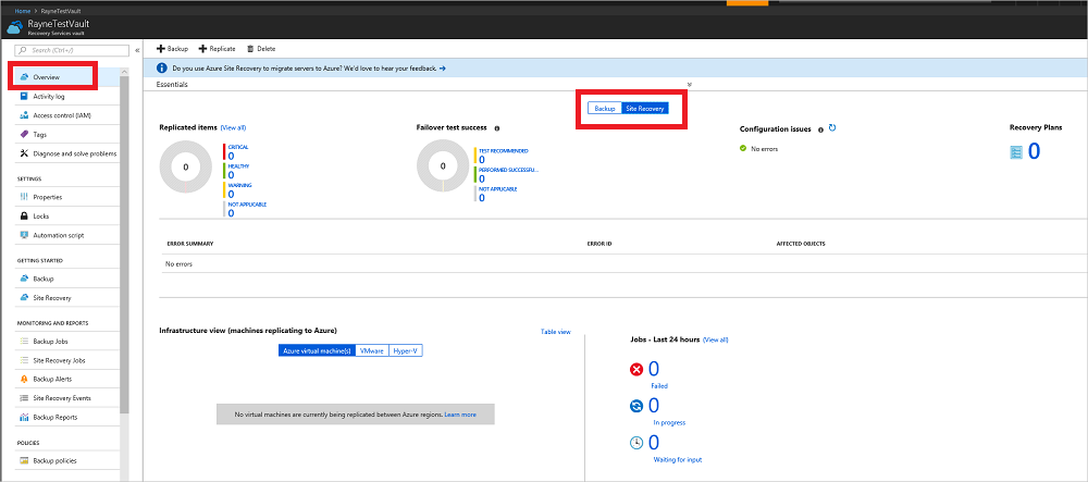 AMicrosoft azure hyper v recovery manager overview