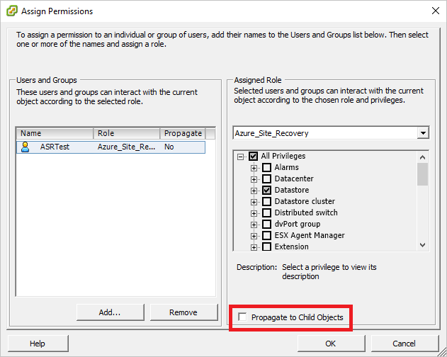 The Propagate to Child Objects option