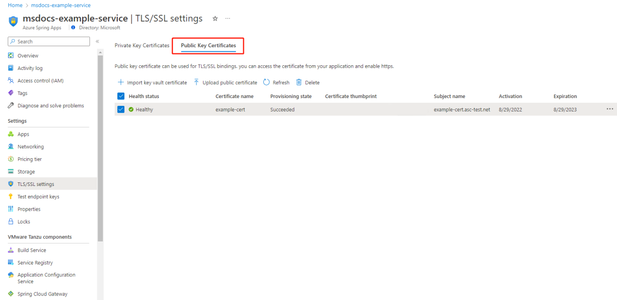 How to configure APM integration and CA certificates Azure