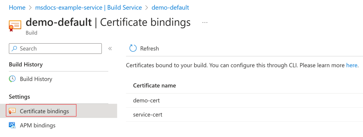How to configure APM integration and CA certificates Azure Spring