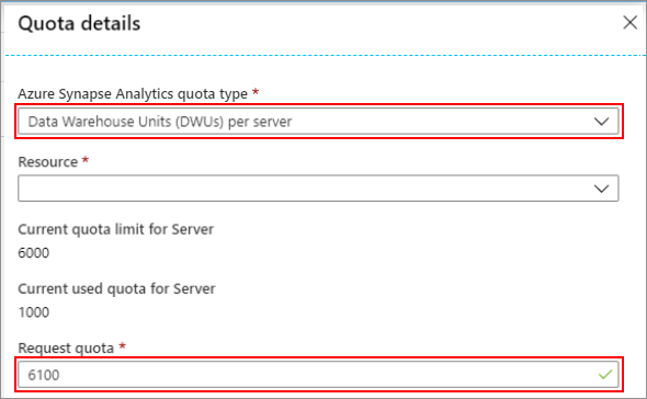 DWU quota details