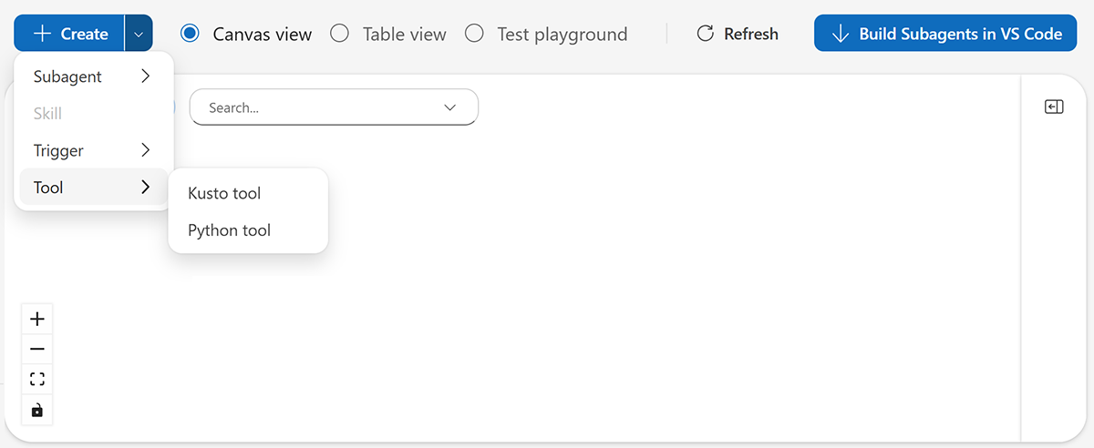 Screenshot showing tool type selection.