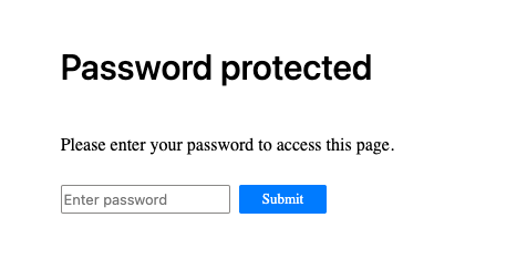 Password prompt