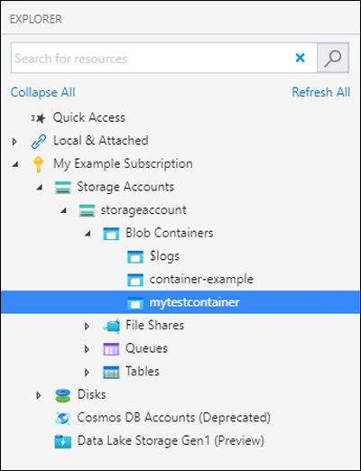 microsoft storage azure explorer