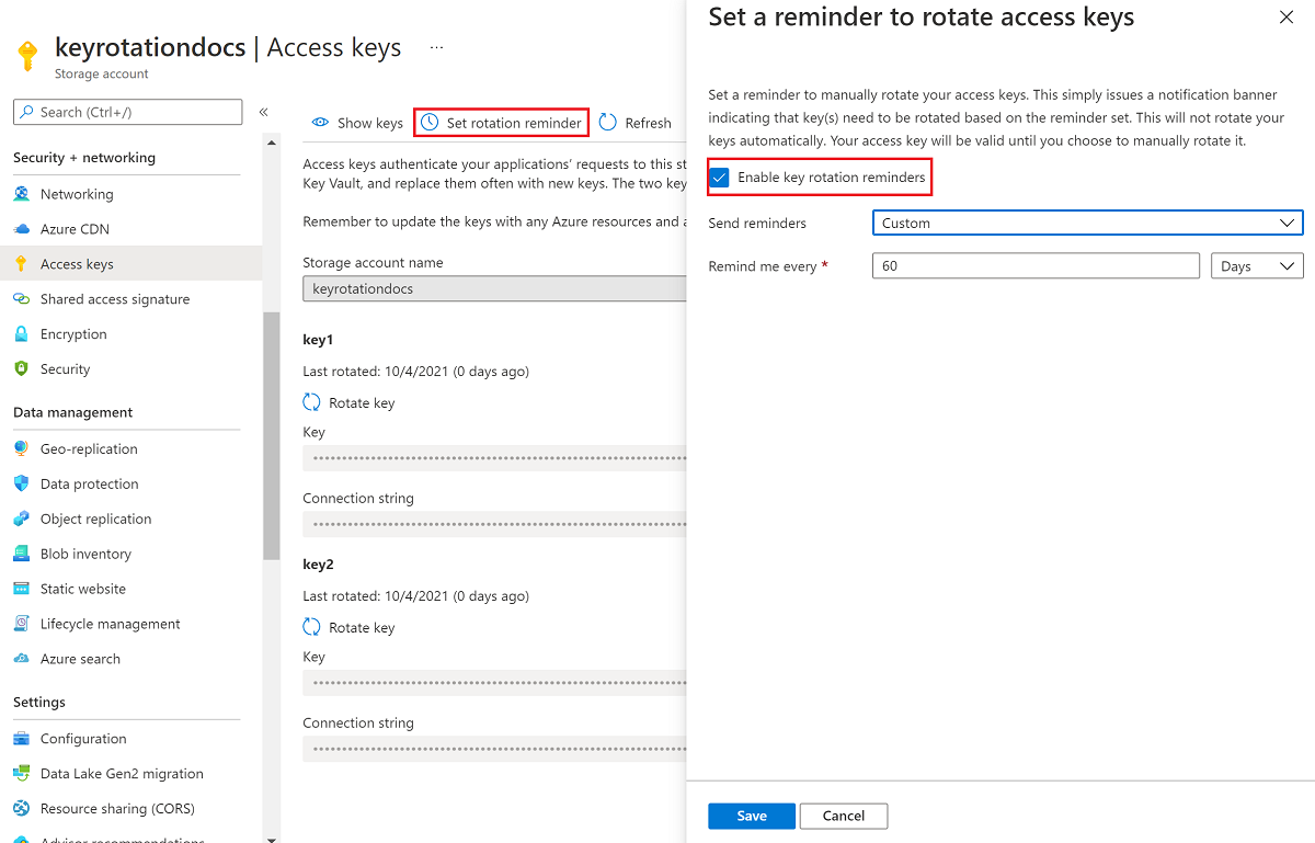 Manage account access keys - Azure Storage | Microsoft Learn