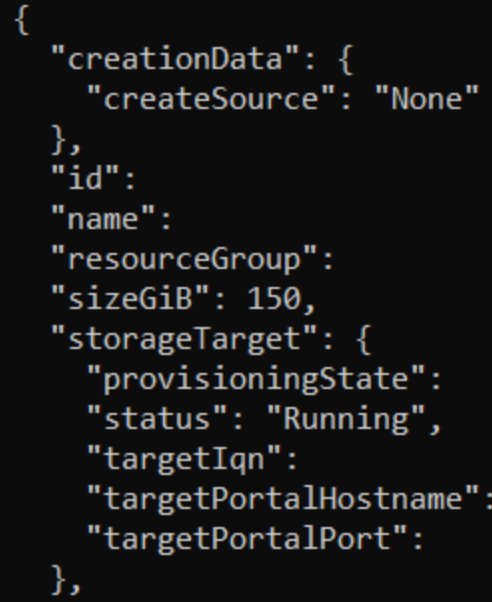 Screenshot of command output.