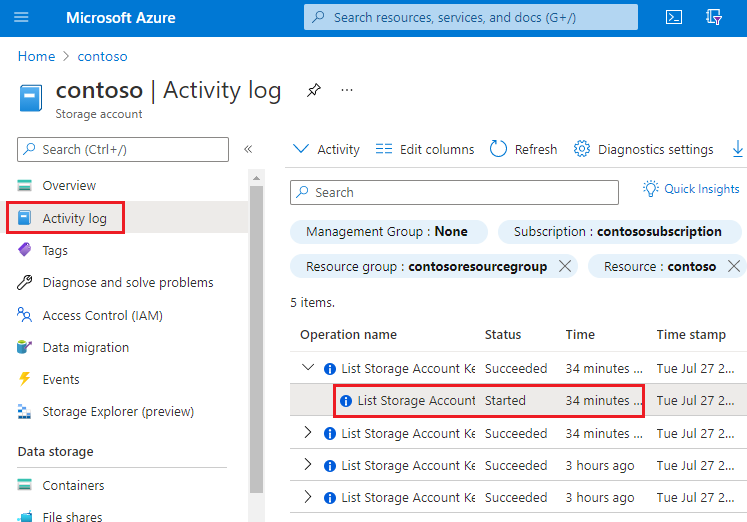 azure active log