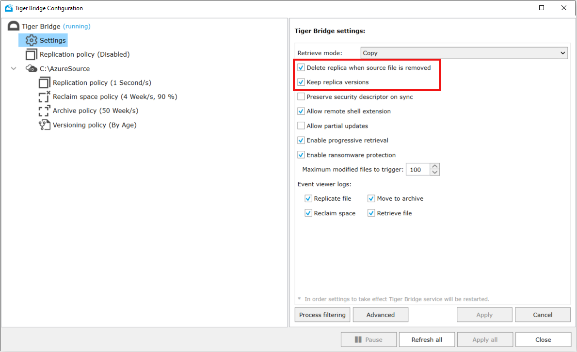 Screenshot that shows how to enable settings for CDP.
