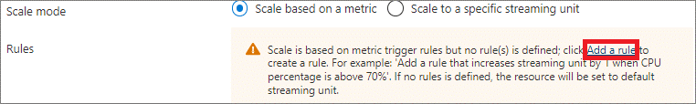Screenshot showing the add scale rule option.