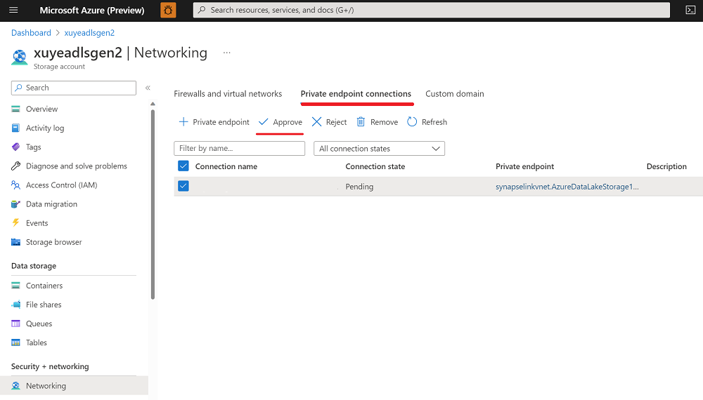 Screenshot of a new Azure SQL Server 2022 database linked service private endpoint 3.