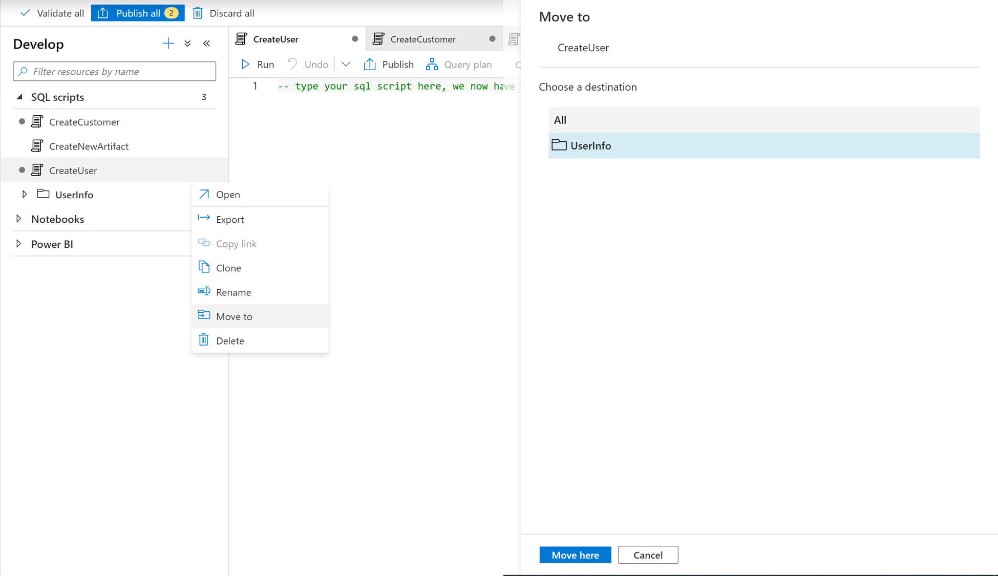 SQL scripts in Synapse Studio - Azure Synapse Analytics | Microsoft Learn