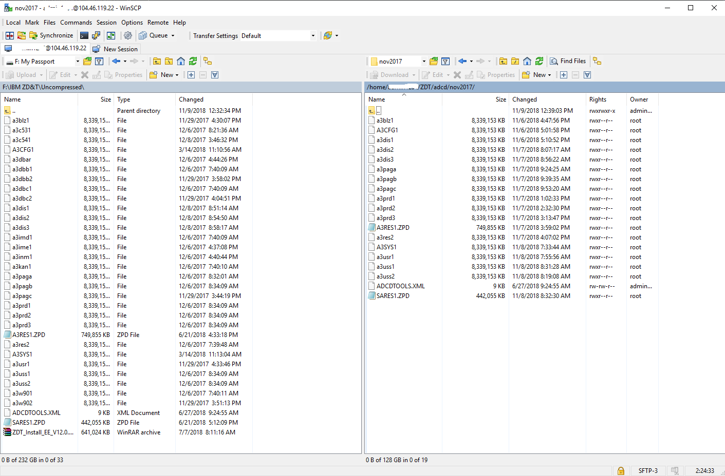 File explorer showing decompressed gz volumes