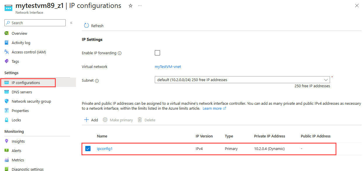 Select Ip Configuration 