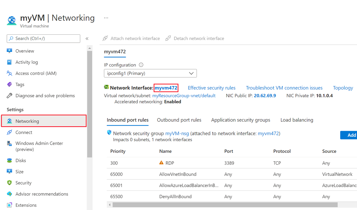 Create a VM with a static private IP address - Azure portal | Microsoft  Learn