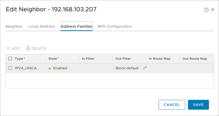 Attach IP prefix list 2