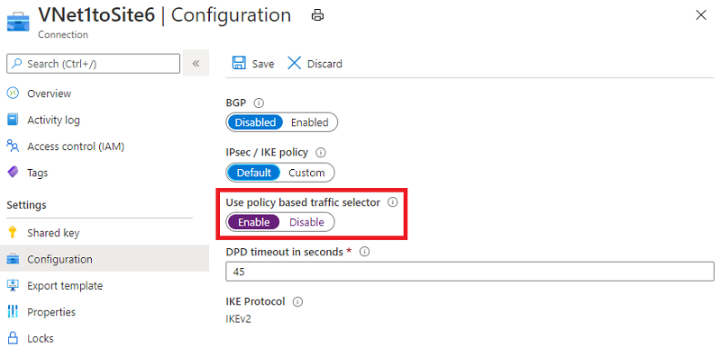 crypto map policy not found for remote traffic selector azure