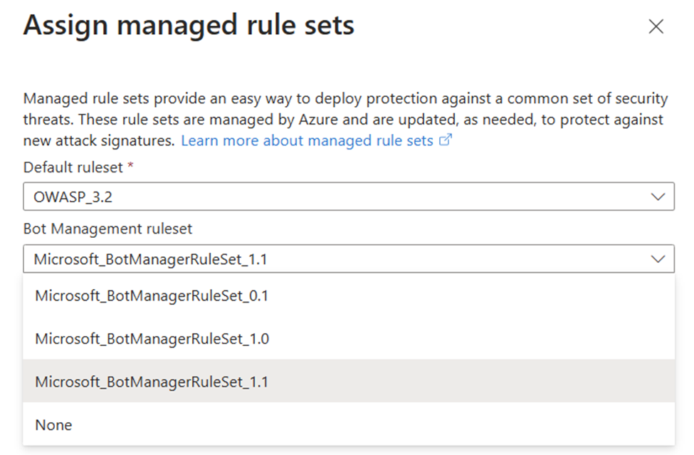 https://learn.microsoft.com/en-us/azure/web-application-firewall/media/bot-protection/managed-rule-sets.png