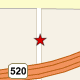 Image that shows a red star as the pushpin icon style
