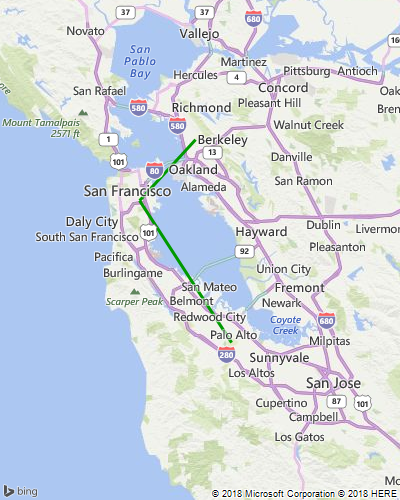 Draw Lines in Bay Area