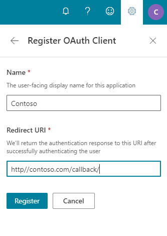 Image of RegisterOAuthClient