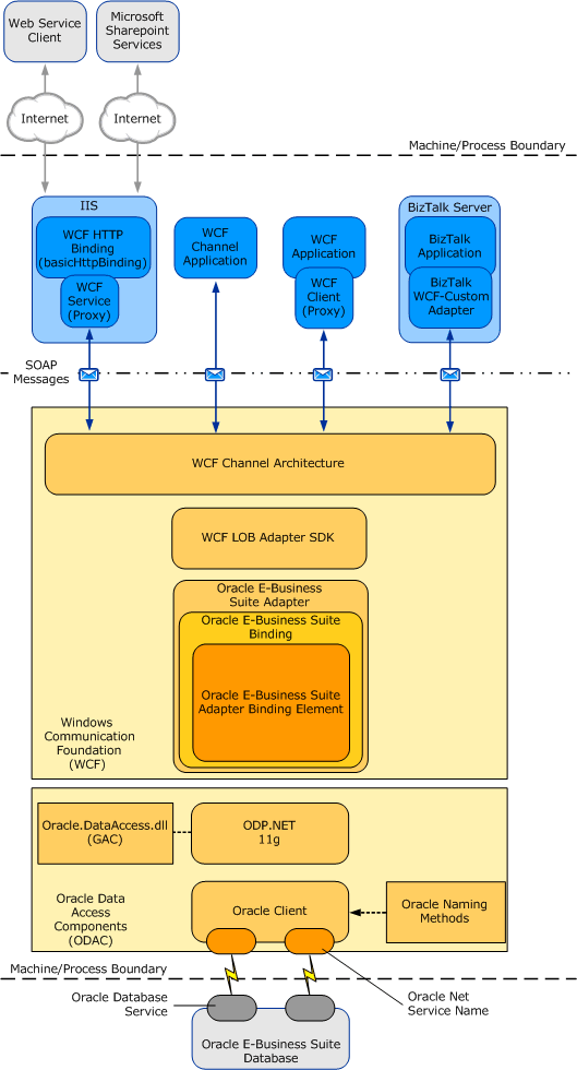 Oracle Database adapter architecture diagram