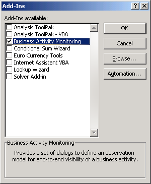 AddIns Add-Ins dialog box