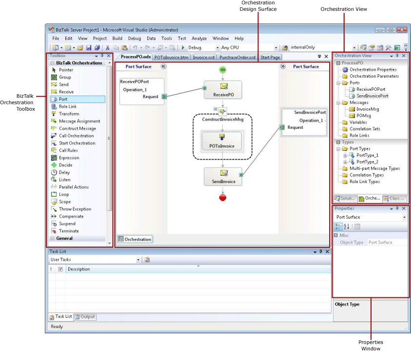 The Orchestration Design Surface - BizTalk Server | Microsoft Learn