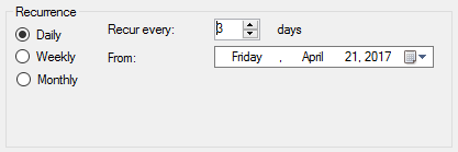 Daily recurrence schedule in BizTalk Server