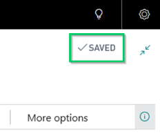 The new Autosave indicator in Business Central