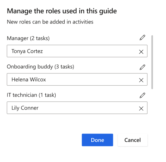 Manage assignee roles completed