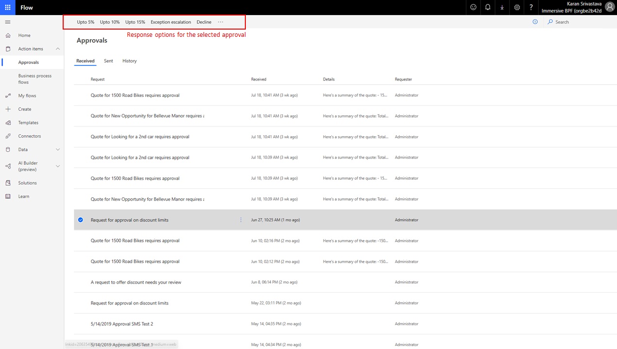 Received list Received list