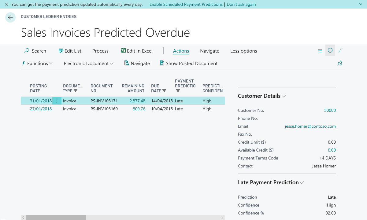 The Late Payment Prediction Extension - Release Notes | Microsoft Learn