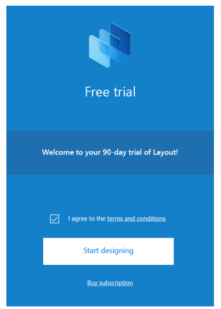 Free trial screen