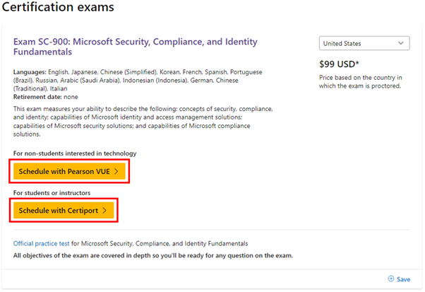 Register and schedule an exam | Microsoft Learn