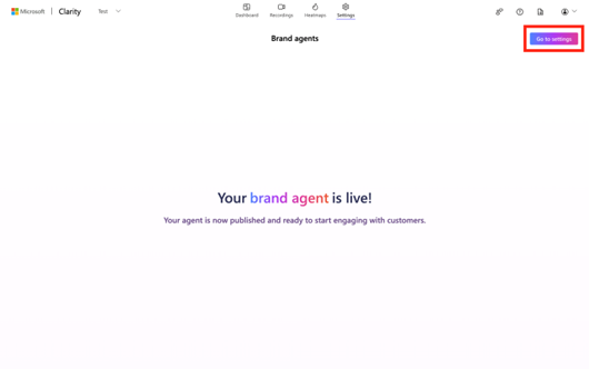 Brand agent is live.