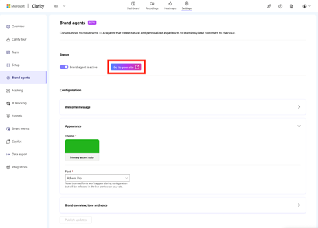 Edit agent settings.