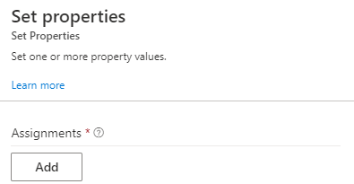 Set properties