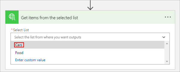 Dynamic-values for showing lists.