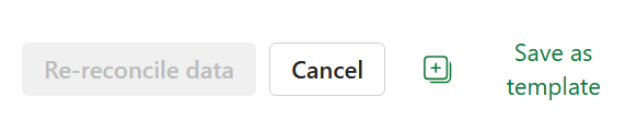 Screenshot of saving a template.
