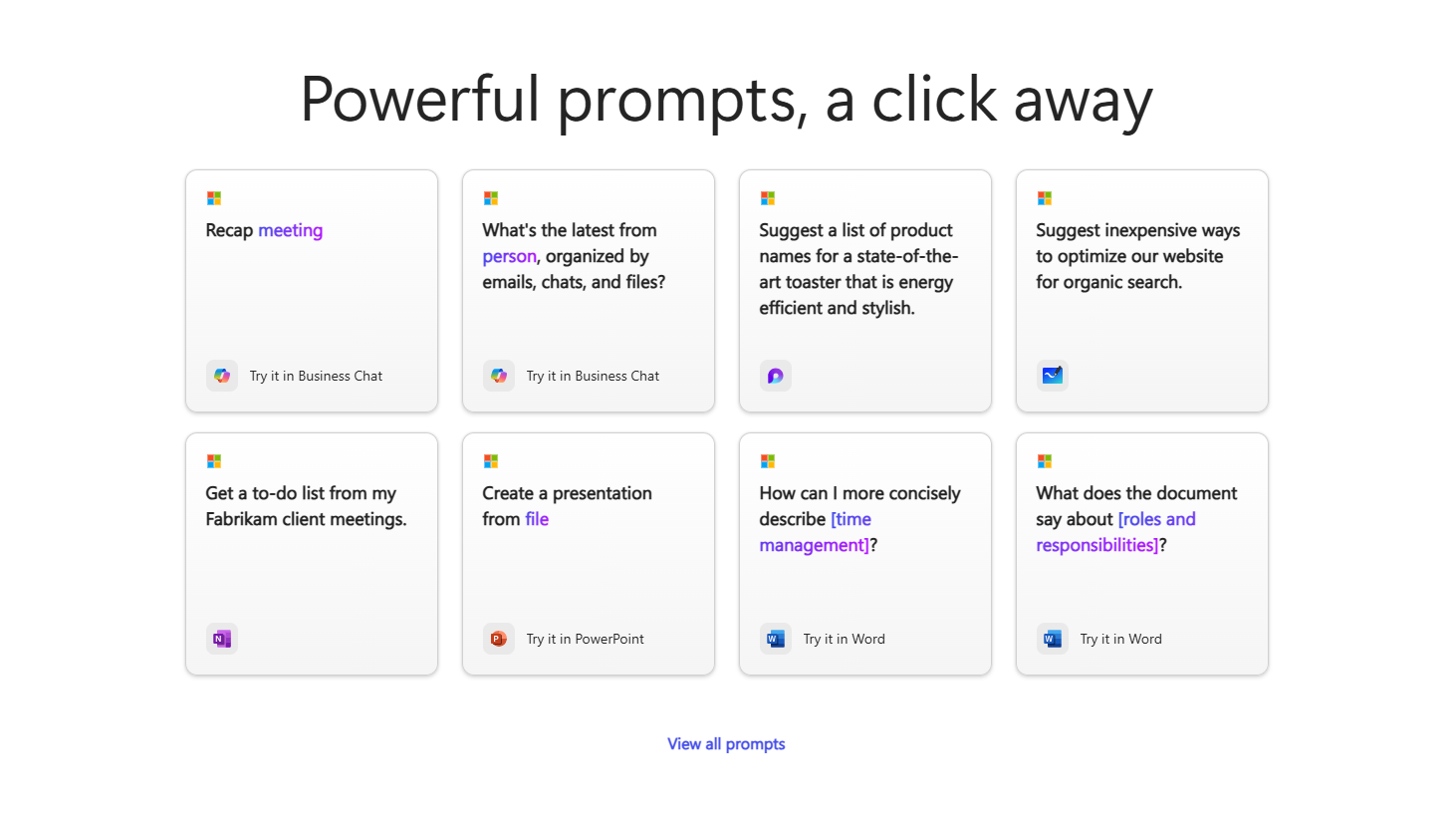 Understand Copilot Prompt Gallery | Microsoft Learn