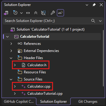 Screenshot of the Visual Studio Solution Explorer window.