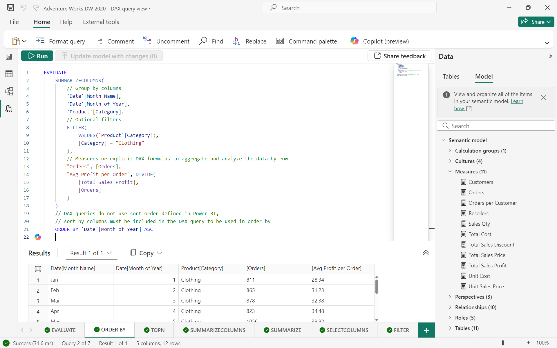 Power Bi Date Table Dax Example