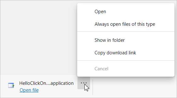 File download prompt