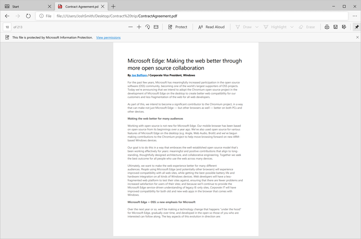 microsoft edge pdf bug