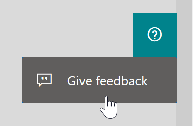 A screenshot of the Give Feedback button.