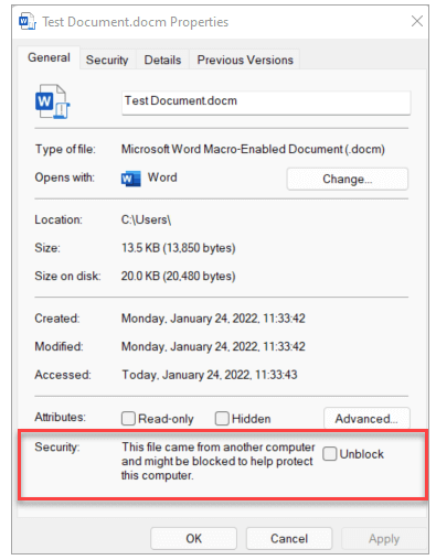 Macros from the internet are blocked by default in Office - Deploy Office |  Microsoft Learn