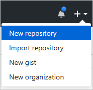 GitHub New Repository option